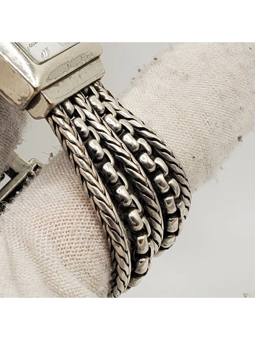Chico's Quartz Chain Band Womens Watch 21mm Square New Battery